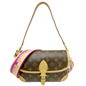LOUIS VUITTON Diane NM PM Shoulder Bag Monogram Fuchsia Pink